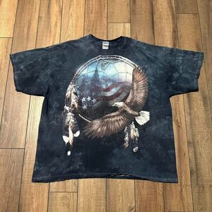 Vintage tie dye dream catcher bald eagle nature tee size 2XL‎ XXL